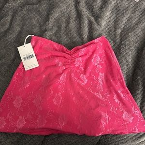 Hot pink mini skirt, size L
